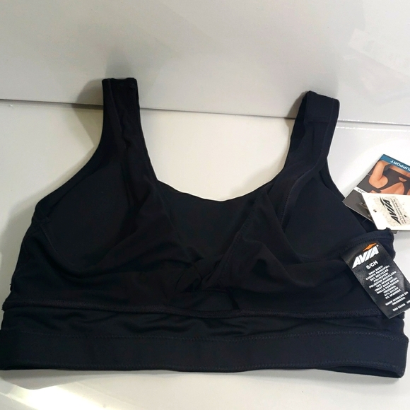 NWT Avia Low Support Twisted Back Sports Black Bra Blat Women's Size S/ Ch - Picture 11 of 12